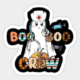 Boo Boo Crew Nurse Shirts Halloween Nurse Shirts for Women Sticker